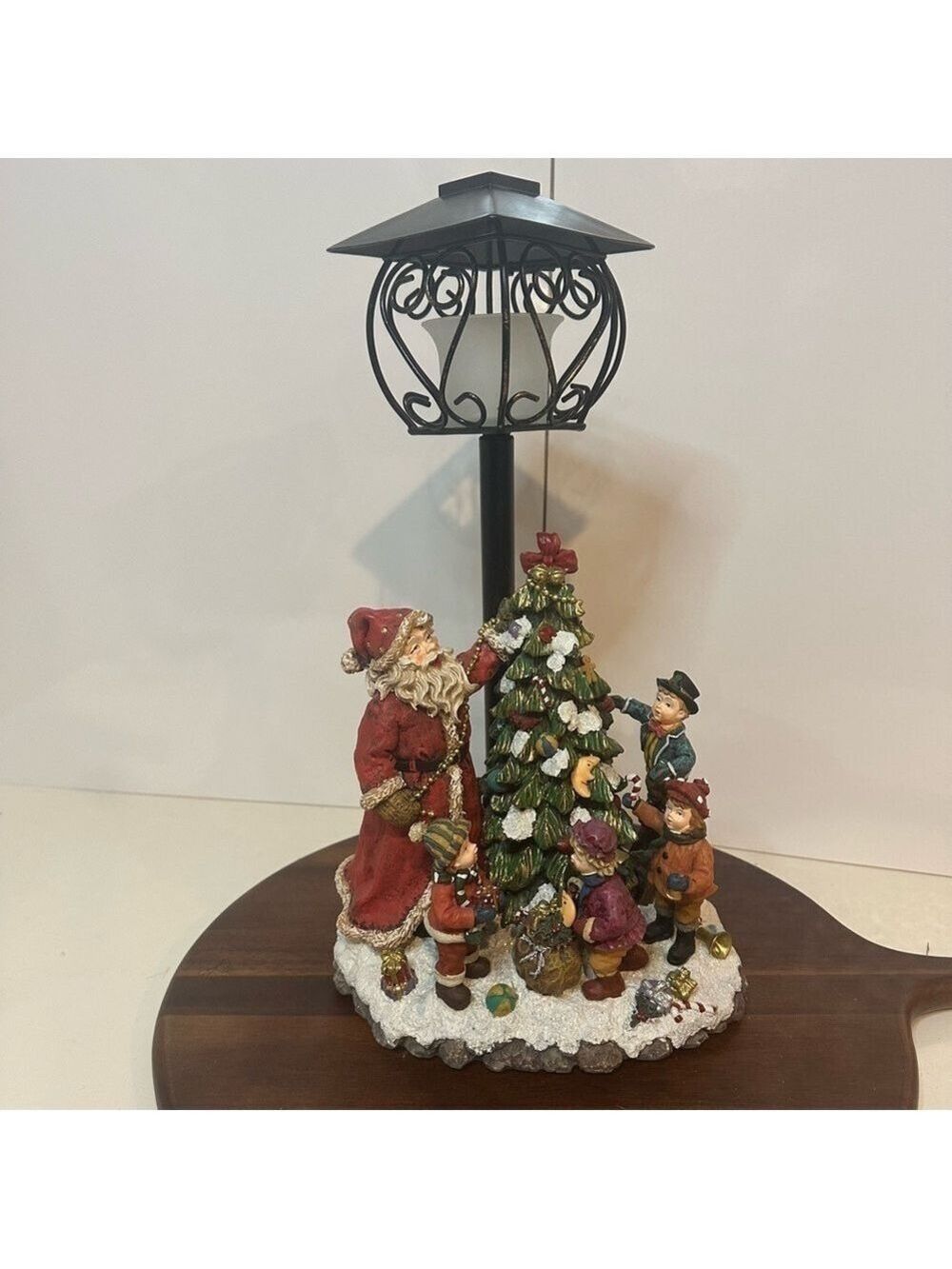 Vintage Santa Claus Children Christmas Tree Tea Candle